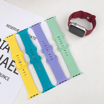 Bracelet iwatch en silicone souple Pour Apple watch Ultra 9 8 7 49mm 45mm 41mm Bracelet en silicone Pour iWatch 6 5 4 SE 44mm 40mm 42mm