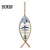Anti Deformation Window Decoration Wooden Fish Wall Hanging Pendant With/Without LED Light, Nautical Decor, Coastal Theme Fishbone Wear Resistant
