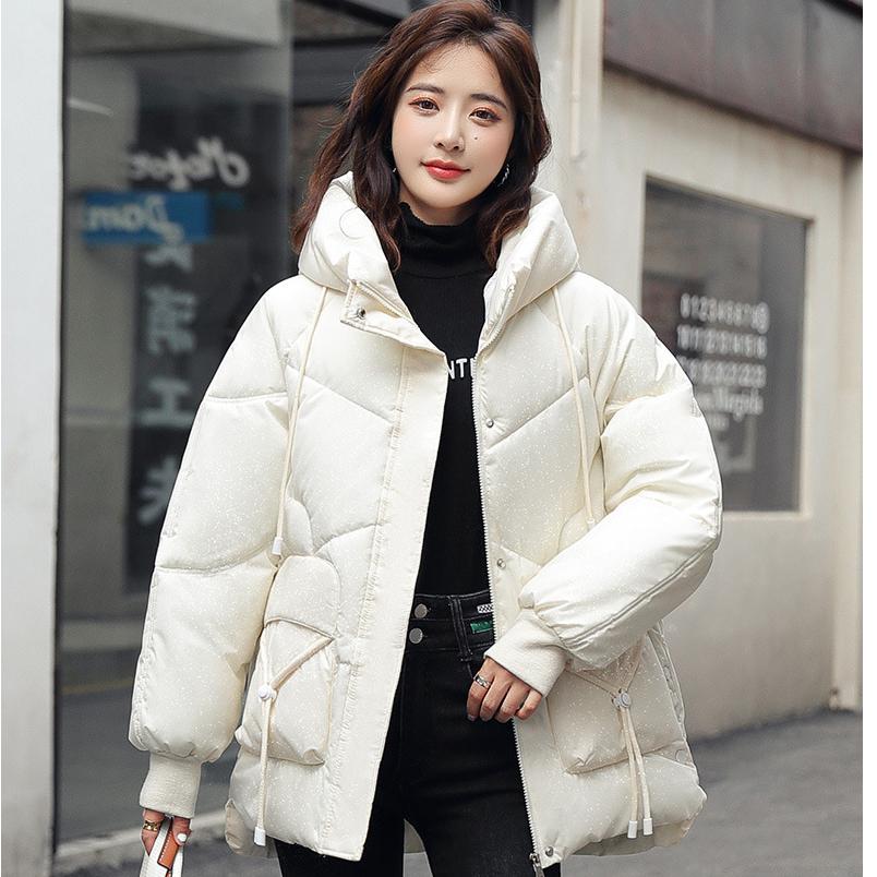 Cotton-padded Jacket Women's Korean Version of The Loose Hooded Padded Jacket Loose All-match Thick Warm Jacket