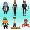 6 Pièces/Ensemble Les Bad Guys 2 Figurines d'Action, Jouets Modèles Anime, Décorations pour Gâteau, Figurines de Collection pour Enfants et Adultes