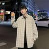 Autumn Shirt Men'S Korean Style Trendy Loose Checkered Shirt Jacket Long Sleeved Top