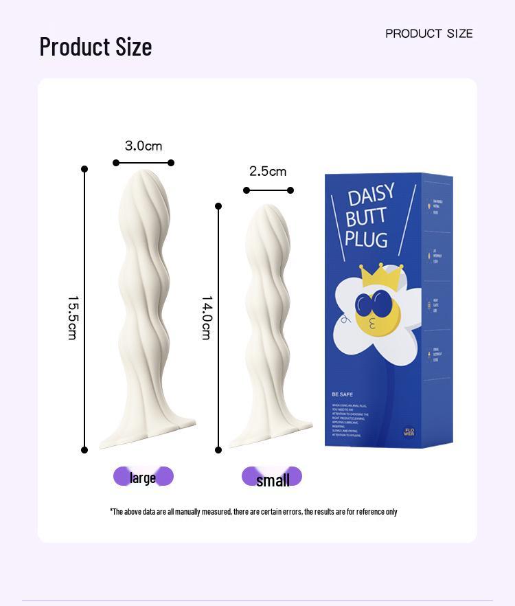 Deba Beginner Suction Cup Anal Plug with Pull Bead - Unisex Chrysanthemum Fairy Design