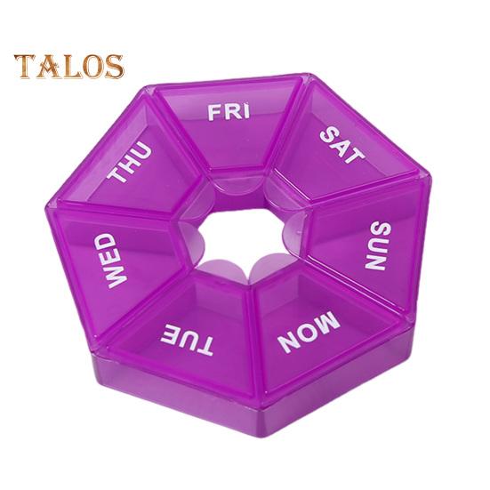 Organizador Semanal de Pílulas com 7 Compartimentos Estojo Portátil para Viagem para Pílulas Dispensador de Medicamentos de Dose Única Caixa de Armazenamento para Gerenciamento de Pílulas e Cápsulas