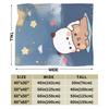 Bear Cartoon Cute Bubu Dudu Blanket Flannel Print  Portable Ultra-Soft Throw Blanket for Home Travel Bedspread