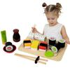 Smooth Kid Pretend Play Sushi Toys Funny Wooden Food Set Creative Pretend Play Food Set  Exercise
