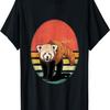 Roter Panda T-Shirt Retro Roter Panda Zootier Roter Panda Liebhaber T-Shirt