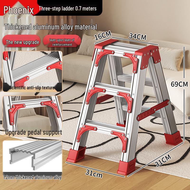 Aluminum Multifunctional Telescopic Folding Ladder: Portable, A-Frame, Household & Engineering Use