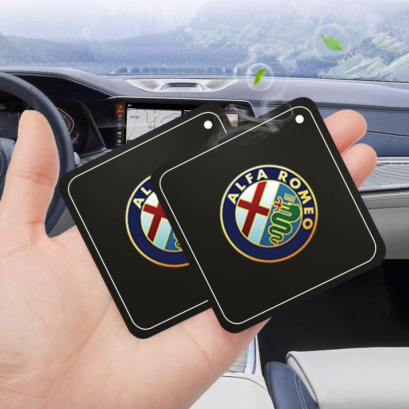 PRTZU1 Car Perfume Pendant Air Freshener Hanging For Alfa Romeo 156 159 147 4C 8C 166 Giulia Giulietta Mito Stelvio Spider GT Tonale
