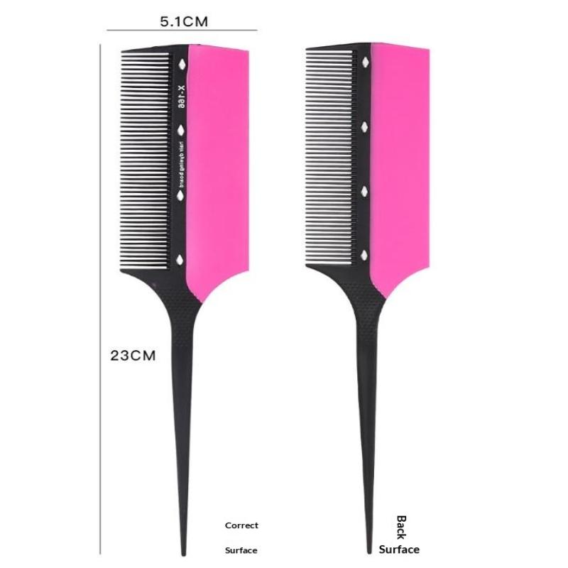 1 Pezzo Strumento per Colorazione Degradé da Salone Set Pennello Pettine per Tinte per Capelli 2 in 1 Per Meches Precise Pettine a Denti Fini Styling