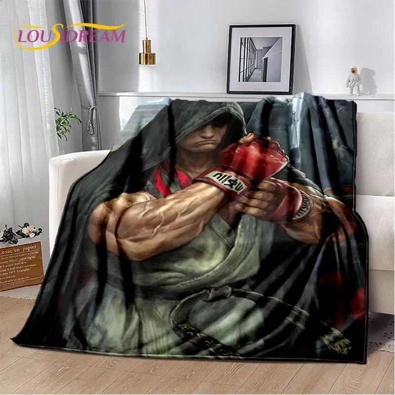 Retro Game Street Fighter Gamer Soft Plush Blanket,Flannel Blanket Throw Blanket for Living Room Bedroom Bed Sofa Picnic Cover