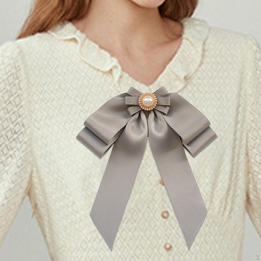 Elegant Bow Tie Brooch Pin for Women's Attire
