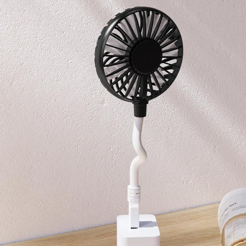 1 Piece Silent Cooling Power Bank Wireless Mini Play Plug Fans Summer Long Usb Rechargeable Handheld Fan