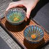 Ceramic Teacup Jian Ware Tea Cup Kiln Change Glaze Gold Silver Inlay Kung Fu Tea Set Home Decoration Gift