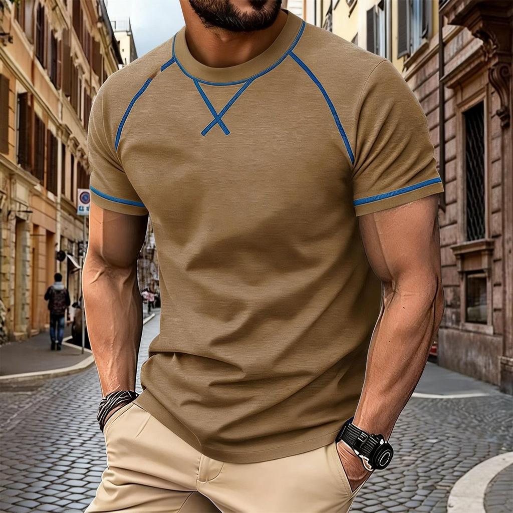 Men's Slim-fit Short-sleeved T-shirt - Men's Clothing Top