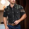 Men'S Fashionable Lapel And Shoulder Length Short Sleeved Casual Top