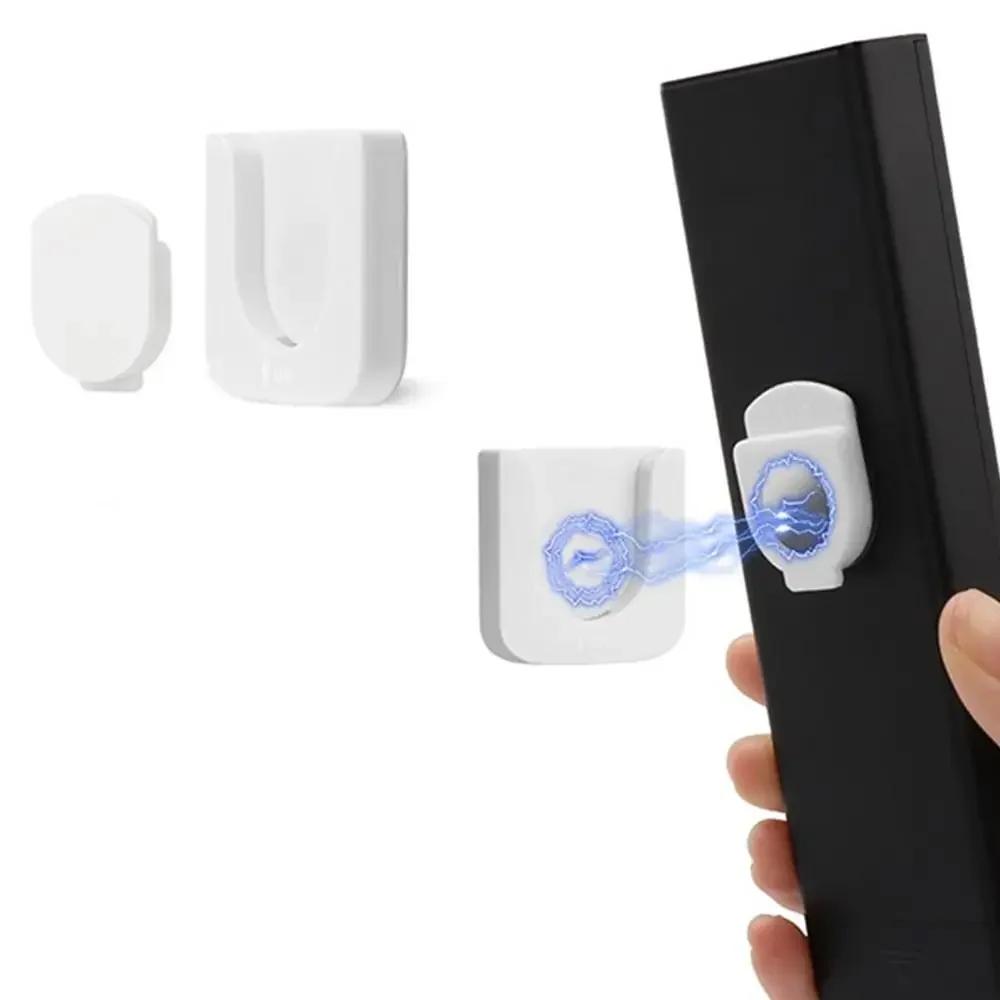 

High Quality Remote Control Holder Wall Mount Anti-Lost Hooks Strong Holder for Remote Control Fridge Sticker Storage білий