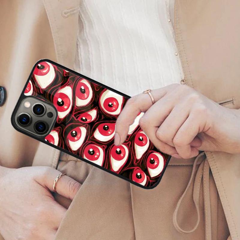 Halloween Scary Eyeball Magnetic Phone Case For APPLE iPhone 17 Air 16 14 13 12 Pro Max 15 Plus Charge With MagSafe Cover
