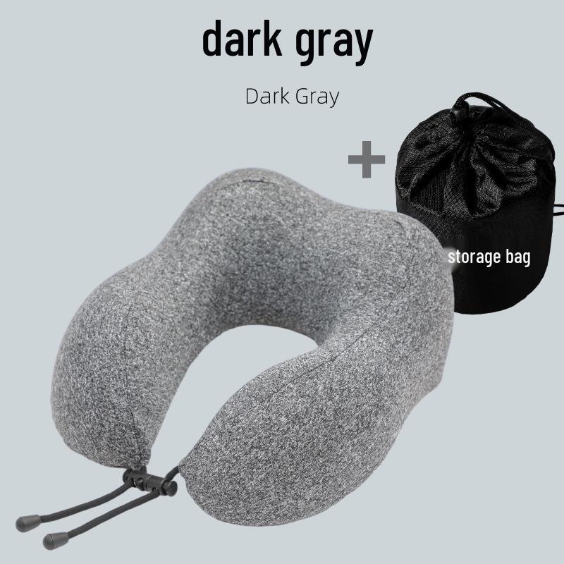 Portable U-Shaped Memory Foam Neck Support Pillow for Travel and Office