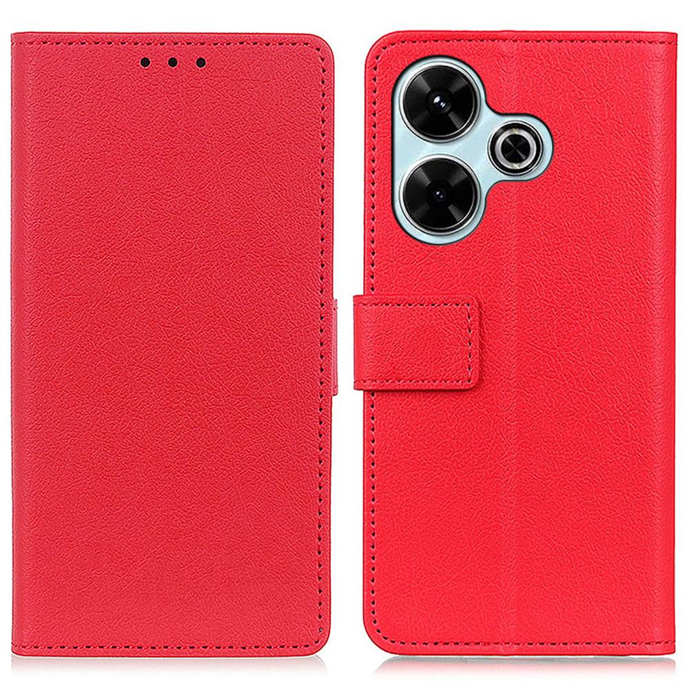 For Xiaomi Redmi 13 5G/13 4G Case PU Leather Wallet Anti-Drop Phone Cover with Magnetic Clasp
