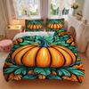 3pcs Pumpkin Halloween Bedding Set, Includes Without Pillow Inserts, Soft Comfortable Bedding Set,All-Season Use a0924087