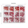 Flatback Nail Rhinestones 3D Decals Assorted DIY Decorations Easy Apply for Women Girls Nail Art Design