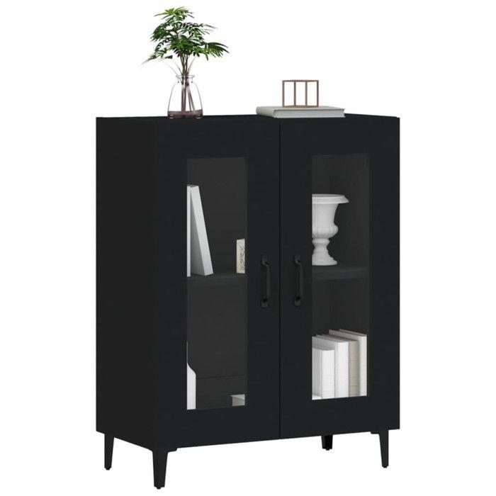 VidaXL Buffet noir 69,5x34x90 cm bois d'ingénierie 833048