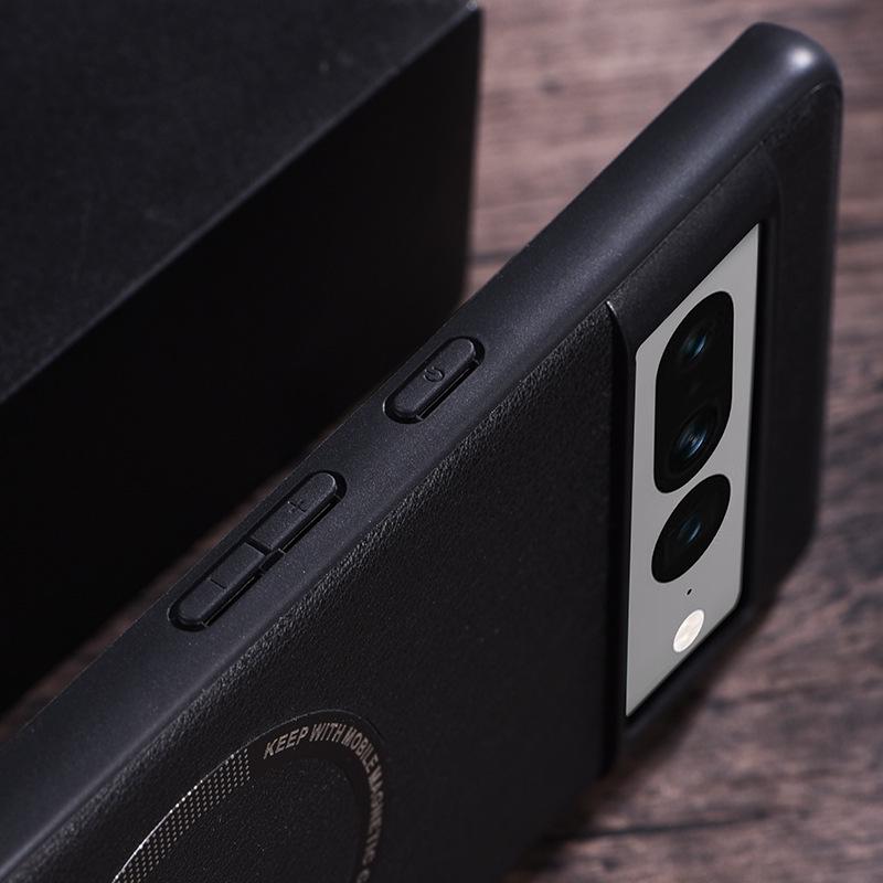 Solid Color Leather Magnetic Case for Google Pixel 9 Pro/6/7/8 - Full Coverage Protective Cover