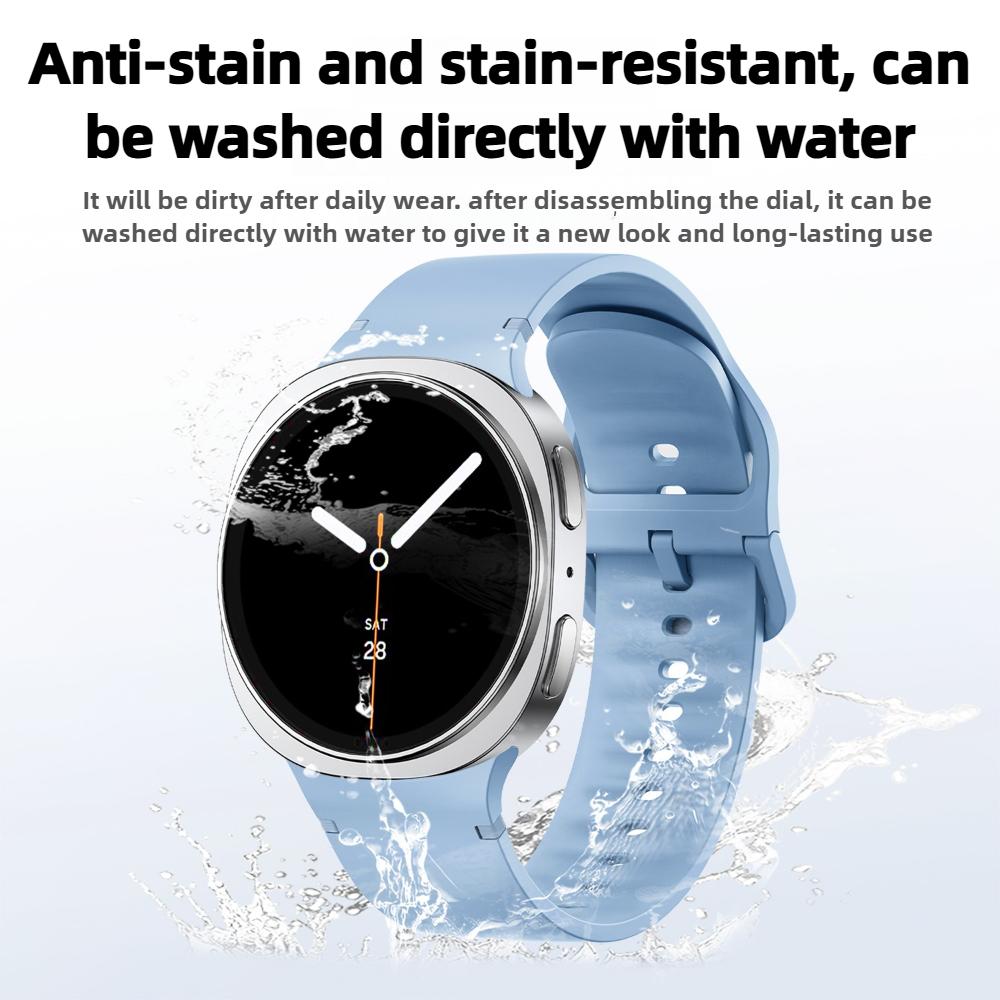 Breathable Silicone Straps For Samsung Galaxy Watch 8 44mm 40mm Classic 46mm Replacement Sport Bracelet Correa for Galaxy Watch Accessories