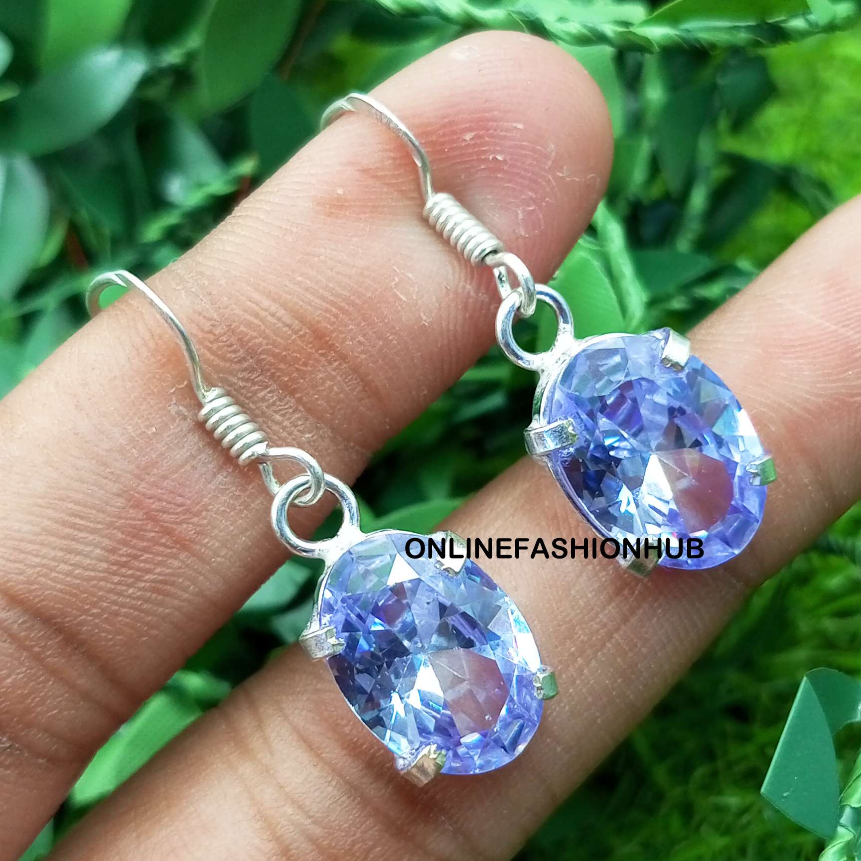 

Топаз драгоценный камень 925 пробы посеребренные женские серьги ювелирные изделия NST-PE3