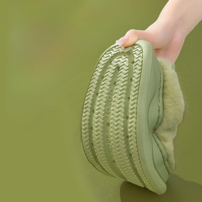 Rutschfeste Warm gefütterte Baumwollschuhe mit dicker Sohle für den Innenbereich zu Hause