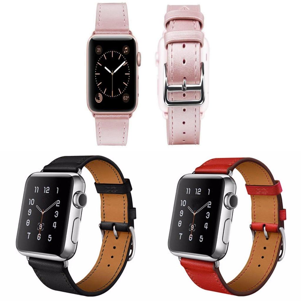 Apple Watch 8 Leather Strap For Single Loop Crosshatch Genuine Leather Band For 38mm And 42mm