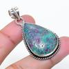 Natural Ruby Fuchsite Gemstone 925 Sterling Silver Jewelry Pendant 1.77" AP-15383