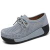 Eleganti Scarpe Casual da Donna in Macramè con Zeppa alla Moda Scarpe con Plateau Vera Pelle Scarpe da Mamma Mocassini da Passeggio
