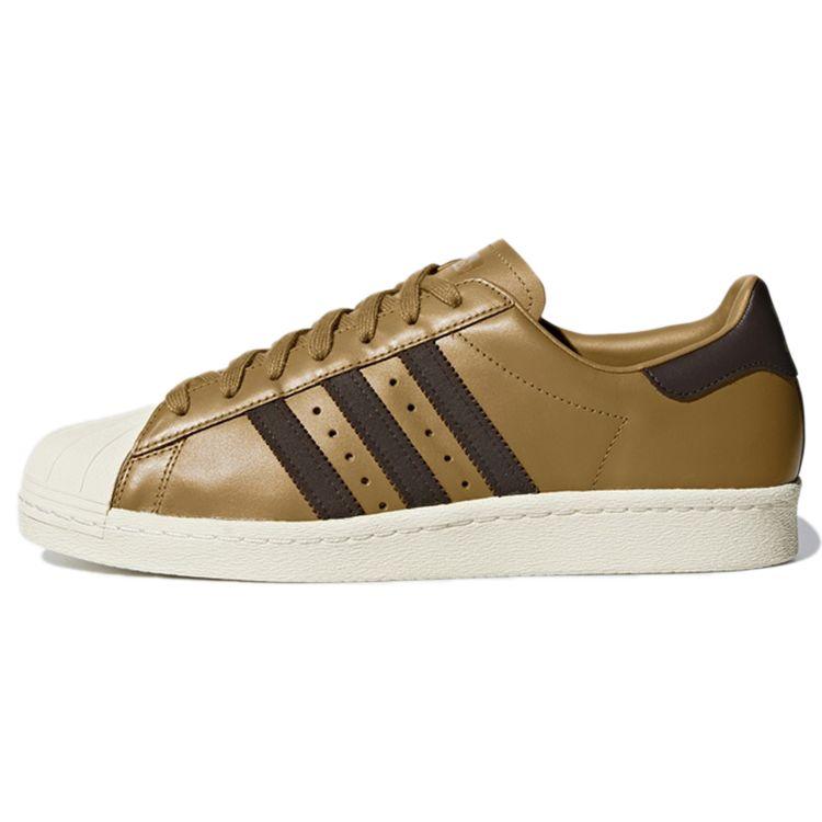 Adidas Originals Superstar 80S Low Top Sneakers Men Sneakers Wheat Brown Black G28213 41⅓