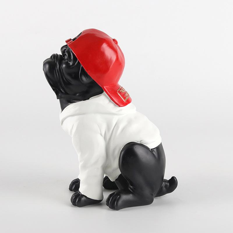 Kunst Ornamenter Moderne tegneserie Dyr Bulldog Skulptur Myke dekorasjoner Butikk Resepsjon Stue Modell Romdekorasjoner