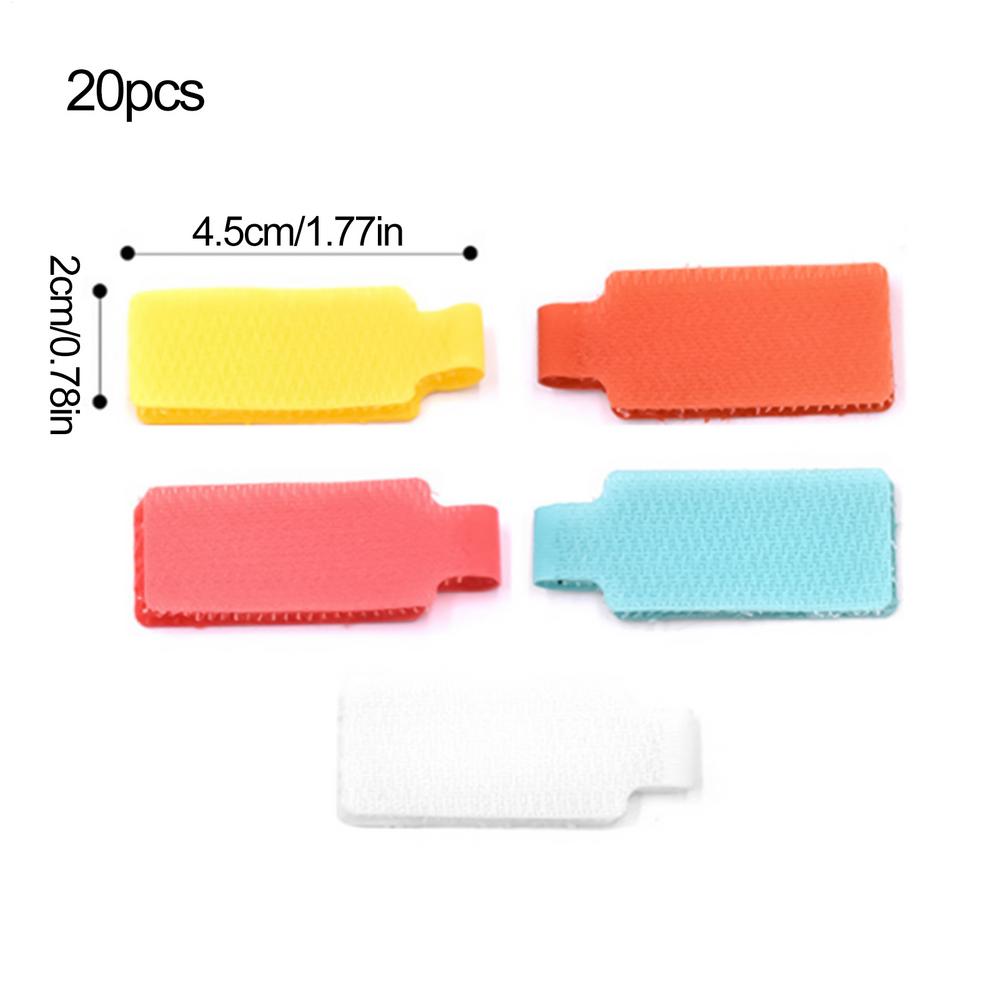 Cable Labels Tags 20 Pcs  Self Adhesive Cable Labels Colorful Waterproof Cord Labels Tags Reusable Wire Organizer for Home