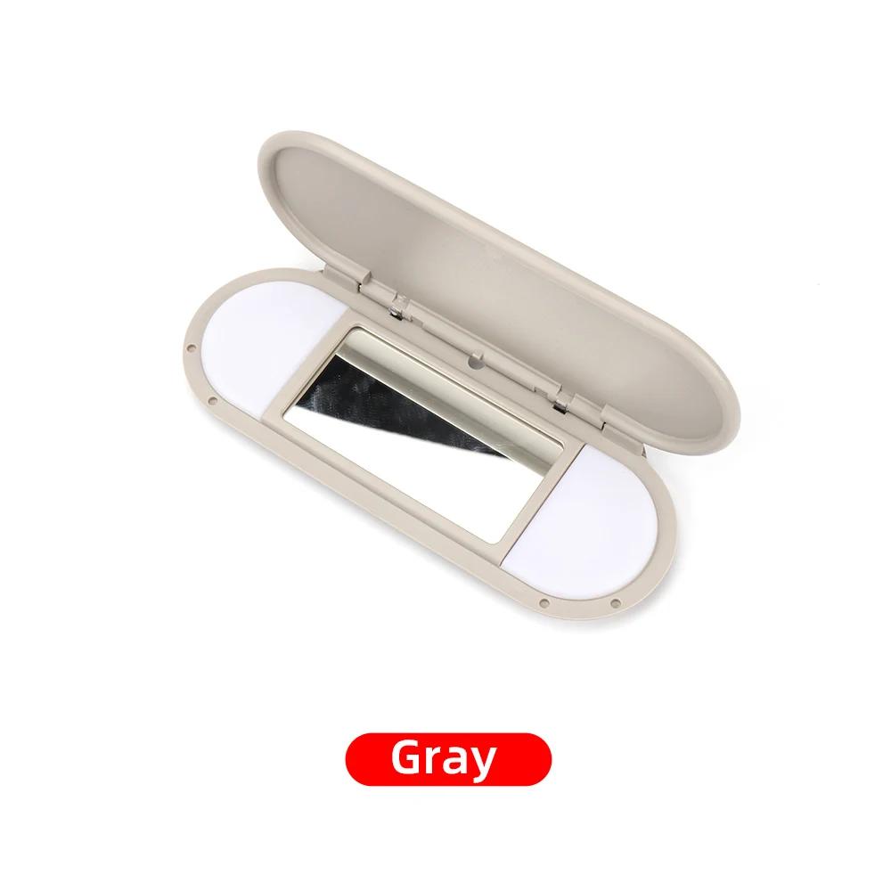 Car Roof Sunvisor Sun Visor Makeup Mirror Glass Cover Light Lamp Cap Lid For-BMW Mini F54 F55 F56 F60 2015-2020 Grey