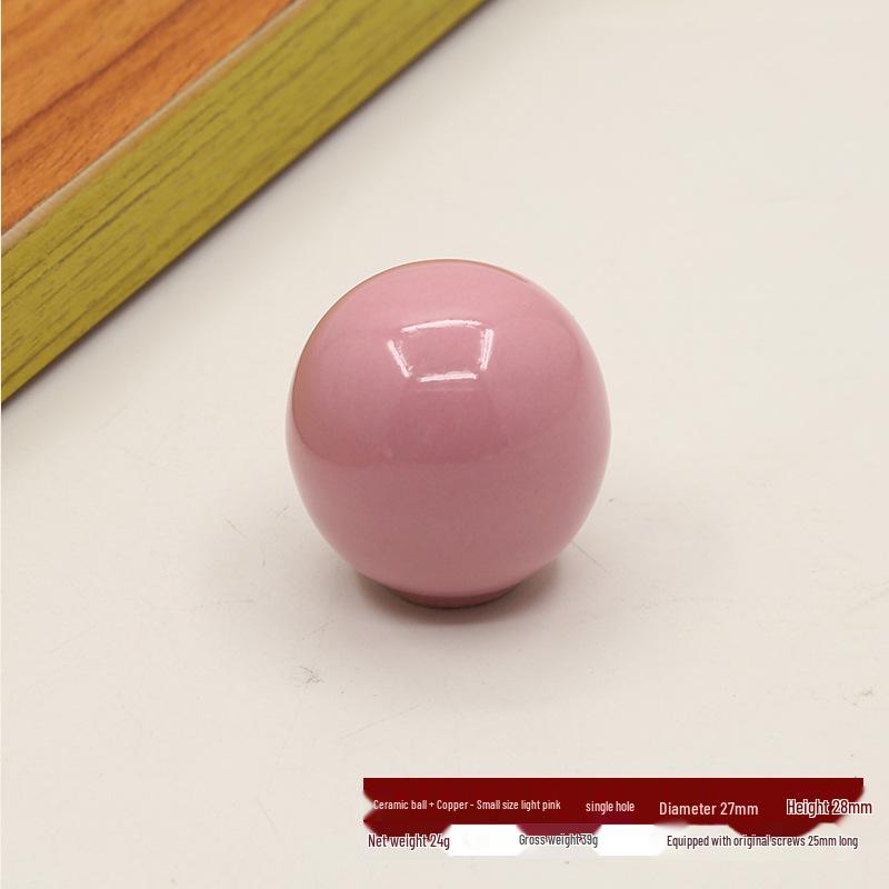 Colored Round Ceramic Door and Drawer Handle