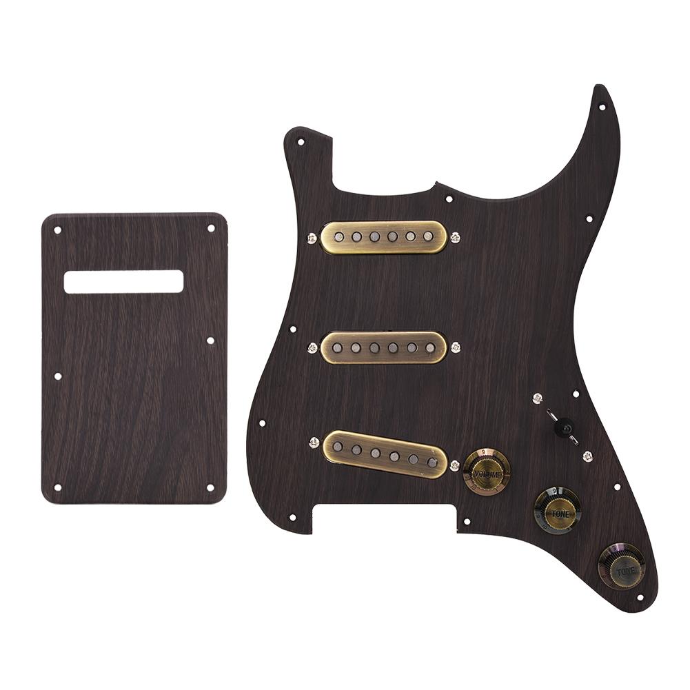 Loaded Prewired SSS Humbucker Pickguard Pickups Set with Back Plate for Electric Guitar Parts