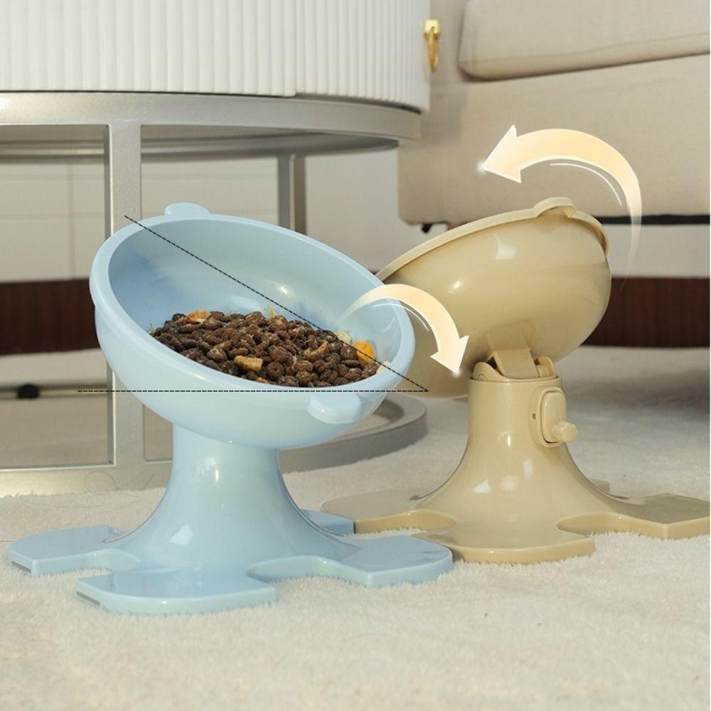 

Neck Protection Dog Feeding Bowl High Footed Cat Food Plate Tilted Raised Cat Bowl Puppy синій