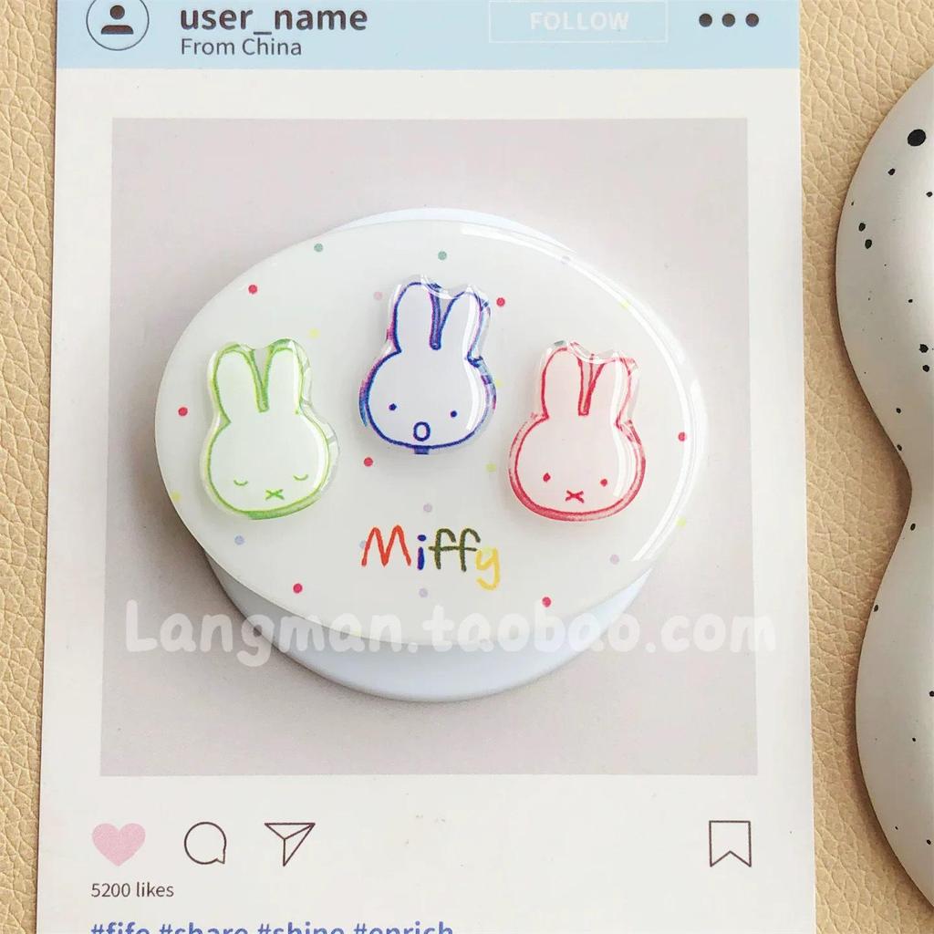 Miffy Rabbit Magnetic MagSafe Stand - Strong, Retractable, Trendy Design