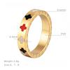 Cross Plum Blossom Oil Drop Ring Titanium Steel Does Not Fade Couple Ring Women's Niche Ins Tide Jewelry