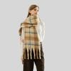 Plaid Scarf Women's Winter High-end Mohair College Large Length Thickened Warm Couple Scarf