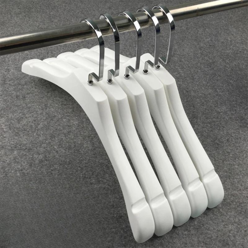 High-grade Women Coat Hanger,PP Imitation Wood Grain Hangers for Clothes Dress,Non-slip with Groove Clothing Rack for Pants,5pcs