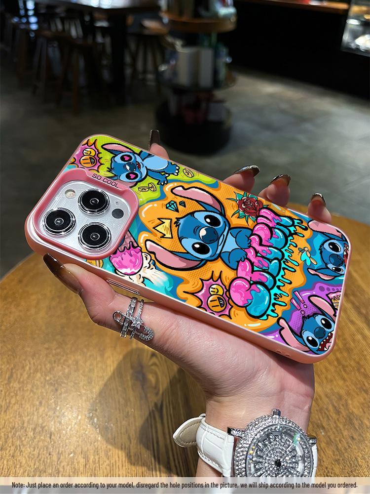 Stitch Silver Phone Case for iPhone 12/12 Pro Max/13/14/15 Plus/16/17