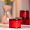 4oz Romantic Embossed Glass Candle Holder Jar Lid Handmade Empty Glass Container Home Office Christmas Decoration Printed