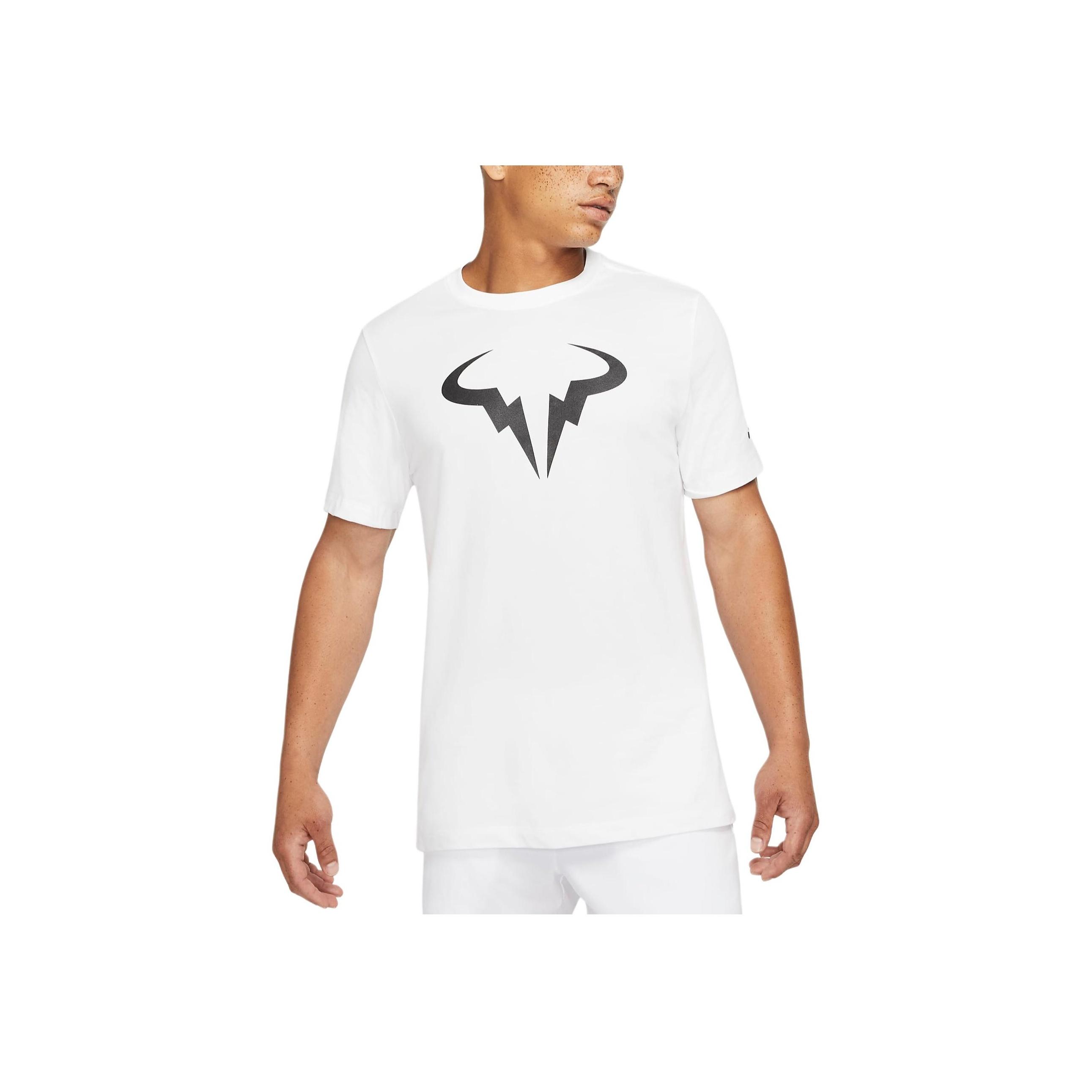 

Nike Футболка Court Dri-FIT Rafa Logo с круглым вырезом, удобная повседневная, с коротким рукавом, мужские топы, цвет белый, черный DJ2582-101 XL