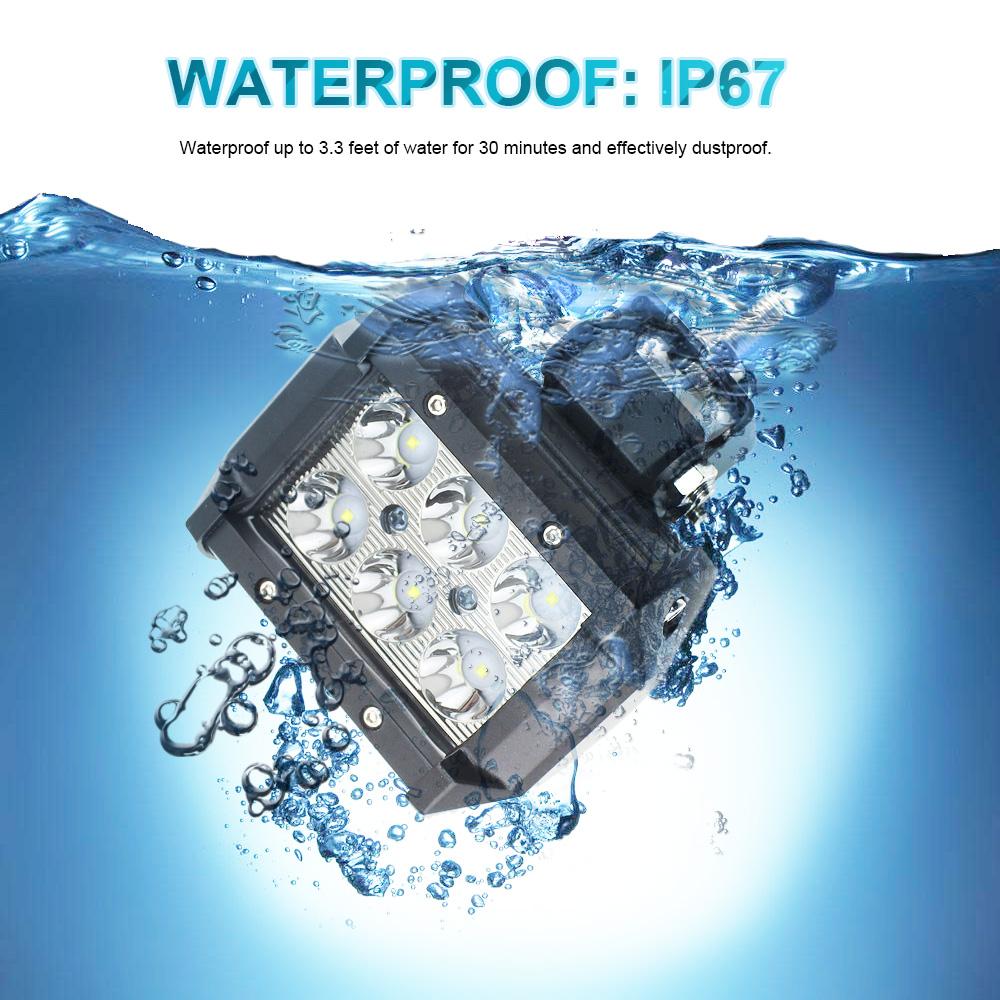 2Pcs Motorrad LED Scheinwerfer 18W IP67 Wasserdichte Arbeits Licht LED Scheinwerfer Nebel Lichter Motorrad Scheinwerfer Für Off Road moto