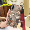 Elderly Lady Phone Holder Phone Case For OPPO Realme C3/C3i/Narz N10A Silicone Wristband Waterproof Shockproof Lanyard