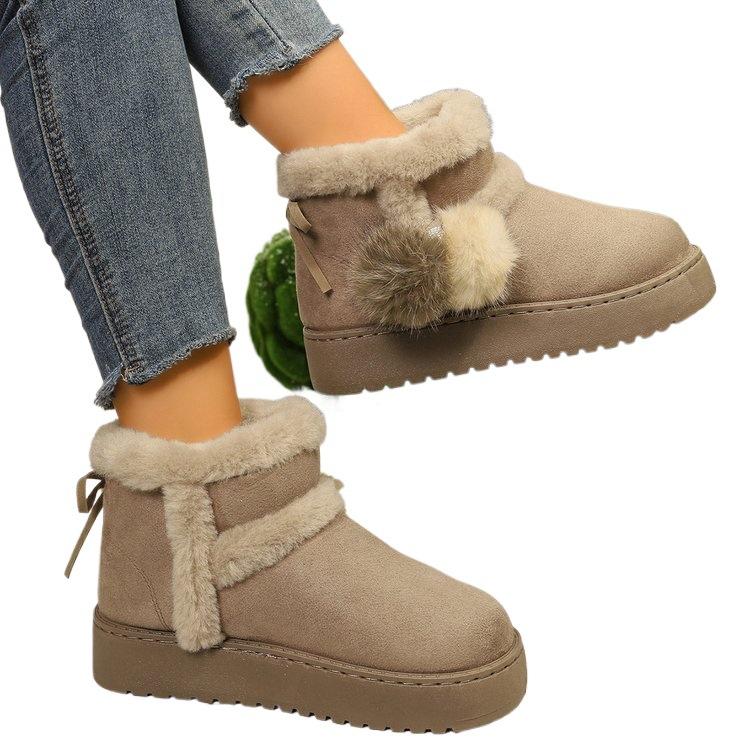 Winter Casual Warm Women's Cotton Shoes Large Size Thick Soled Women's Snow Boots Women's Boots